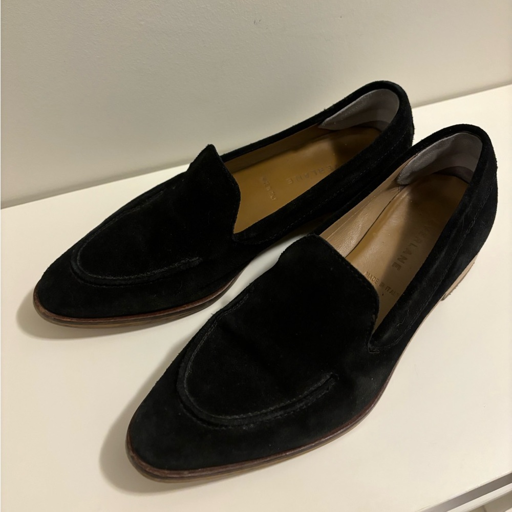 Size 6 Everlane black suede loafer (made in Italy)